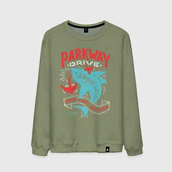 Свитшот хлопковый мужской Parkway Drive: Unbreakable, цвет: авокадо