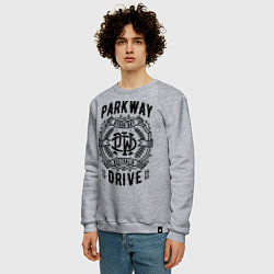 Свитшот хлопковый мужской Parkway Drive: Australia, цвет: меланж — фото 2