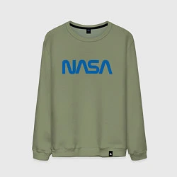 Свитшот хлопковый мужской NASA, цвет: авокадо