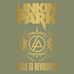 Свитшот хлопковый мужской Linkin Park: Road to Revolution, цвет: авокадо — фото 2