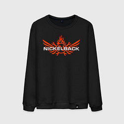 Свитшот хлопковый мужской Nickelback, цвет: черный