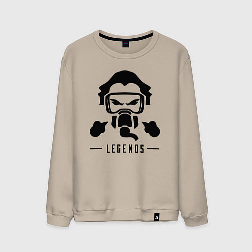 Мужской свитшот Apex Legends: Bloodhound Mask / Миндальный – фото 1