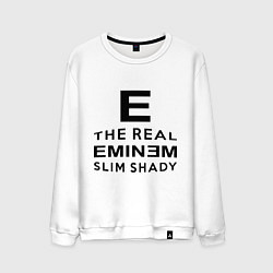 Свитшот хлопковый мужской The real eminem, цвет: белый