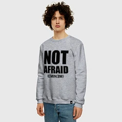 Свитшот хлопковый мужской Not Afraid, цвет: меланж — фото 2
