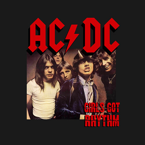 Мужской свитшот Girls got the rhythm / Черный – фото 3