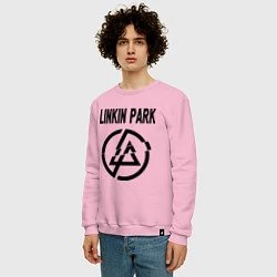 Свитшот хлопковый мужской Linkin Park, цвет: светло-розовый — фото 2