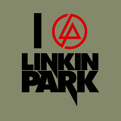 Свитшот хлопковый мужской I love Linkin Park, цвет: авокадо — фото 2