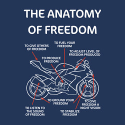 Свитшот хлопковый мужской The Anatomy of Freedom, цвет: тёмно-синий — фото 2