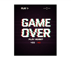 Свитшот хлопковый мужской Game Over: Glitch Effect, цвет: белый — фото 2