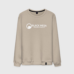 Свитшот хлопковый мужской Black Mesa: Research Facility, цвет: миндальный