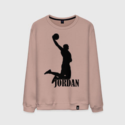 Свитшот хлопковый мужской Jordan Basketball, цвет: пыльно-розовый