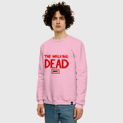 Свитшот хлопковый мужской The walking Dead AMC, цвет: светло-розовый — фото 2