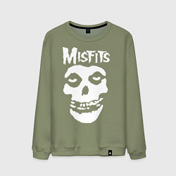 Свитшот хлопковый мужской Misfits, цвет: авокадо