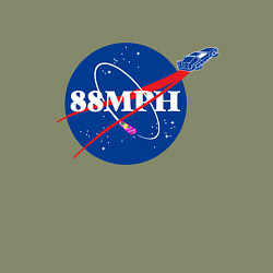 Свитшот хлопковый мужской NASA Delorean 88 mph, цвет: авокадо — фото 2