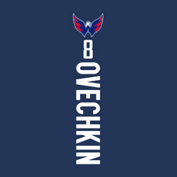 Свитшот хлопковый мужской Washington Capitals: Alexander Ovechkin, цвет: тёмно-синий — фото 2