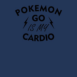 Свитшот хлопковый мужской Pokemon go is my Cardio, цвет: тёмно-синий — фото 2