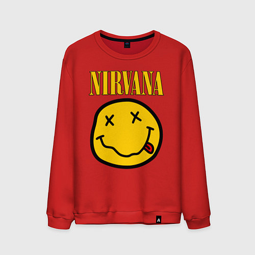 Мужской свитшот NIRVANA / Красный – фото 1