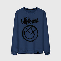 Свитшот хлопковый мужской BLINK-182, цвет: тёмно-синий