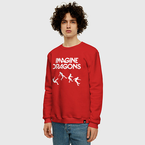 Мужской свитшот IMAGINE DRAGONS / Красный – фото 3