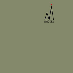 Свитшот хлопковый мужской Москва-чёрный логотип, цвет: авокадо — фото 2