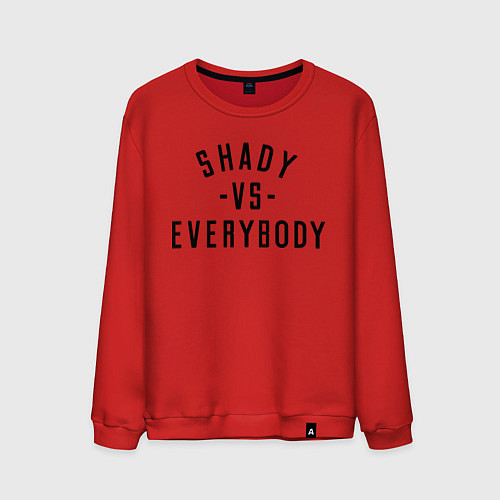 Мужской свитшот Shady vs everybody / Красный – фото 1
