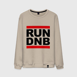 Свитшот хлопковый мужской RUN DNB, цвет: миндальный