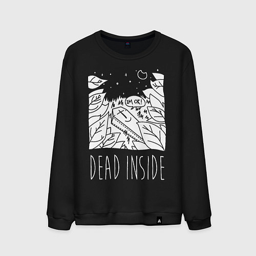 Мужской свитшот Dead Inside / Черный – фото 1