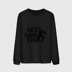 Свитшот хлопковый мужской Hockey - best game, цвет: черный