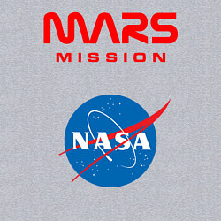 Свитшот хлопковый мужской Nasa Mars mission, цвет: меланж — фото 2