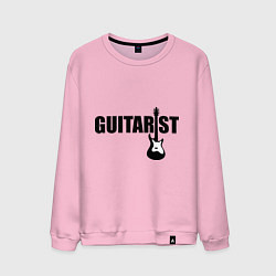 Свитшот хлопковый мужской Гитарист, цвет: светло-розовый