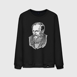 Свитшот хлопковый мужской Достоевский Фёдор Михайлович, цвет: черный