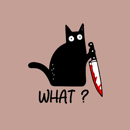 Мужской свитшот What cat / Пыльно-розовый – фото 3
