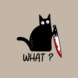 Свитшот хлопковый мужской What cat, цвет: миндальный — фото 2