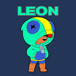 Свитшот хлопковый мужской Brawl Stars LEON, цвет: тёмно-синий — фото 2