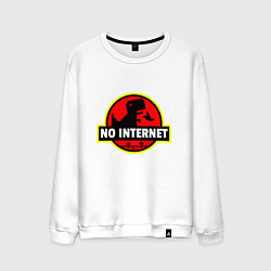 Свитшот хлопковый мужской Нет интернета, цвет: белый