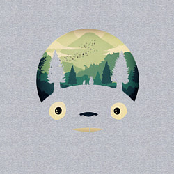 Свитшот хлопковый мужской Тоторо, цвет: меланж — фото 2