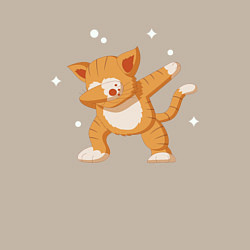 Свитшот хлопковый мужской Cat Dabbing, цвет: миндальный — фото 2