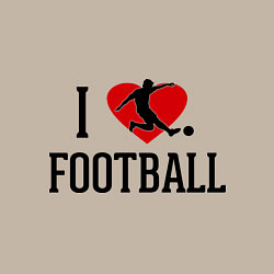 Свитшот хлопковый мужской I love football, цвет: миндальный — фото 2