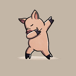 Свитшот хлопковый мужской Dabbing Pig, цвет: миндальный — фото 2