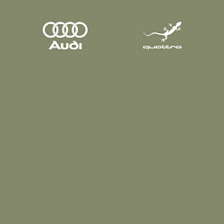 Свитшот хлопковый мужской Audi Quattro, цвет: авокадо — фото 2
