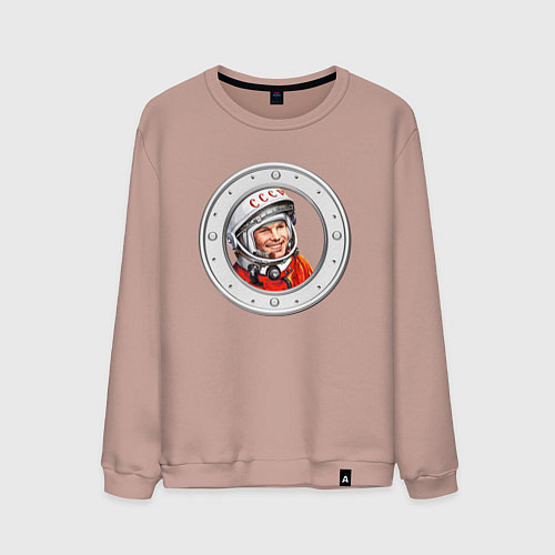 Мужской свитшот Гагарин ?? 1 / Пыльно-розовый – фото 1