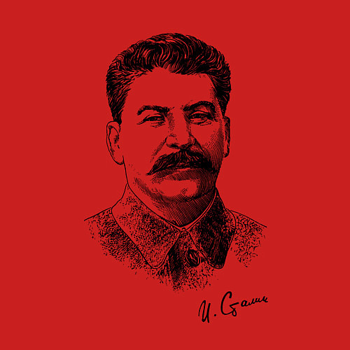 Мужской свитшот Товарищ Сталин / Красный – фото 3