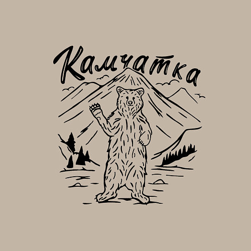 Мужской свитшот Камчатка / Миндальный – фото 3