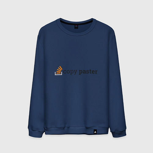 Мужской свитшот Работа программиста / Тёмно-синий – фото 1