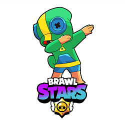 Свитшот хлопковый мужской Brawl Stars Leon, Dab, цвет: белый — фото 2