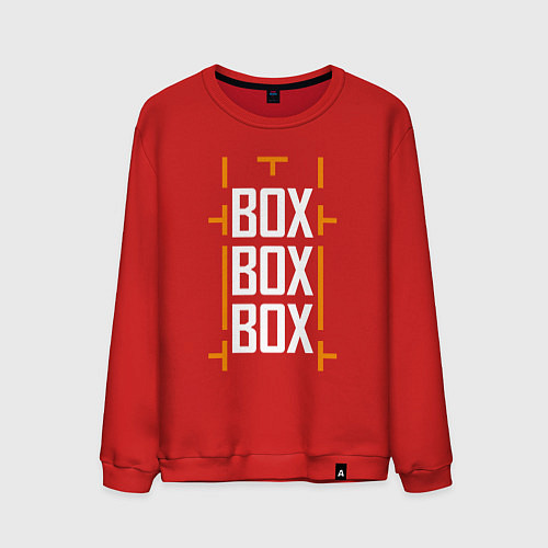 Мужской свитшот Box box box / Красный – фото 1