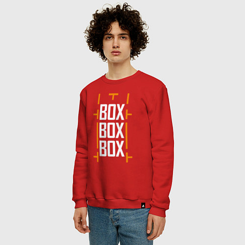 Мужской свитшот Box box box / Красный – фото 3
