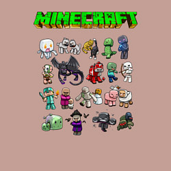 Свитшот хлопковый мужской Minecraft, цвет: пыльно-розовый — фото 2