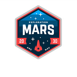 Свитшот хлопковый мужской MARS NASA, цвет: белый — фото 2