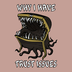 Свитшот хлопковый мужской Why I Have Trust Issues, цвет: пыльно-розовый — фото 2